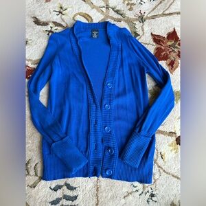 Faded Glory Royal Blue Women's Cardigan Sweater Small